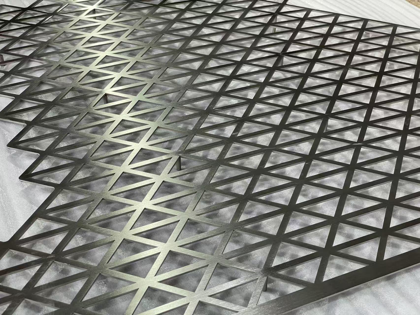 Modern Laser-Cut Stainless Steel Room Divider -  Custom Size & Pattern